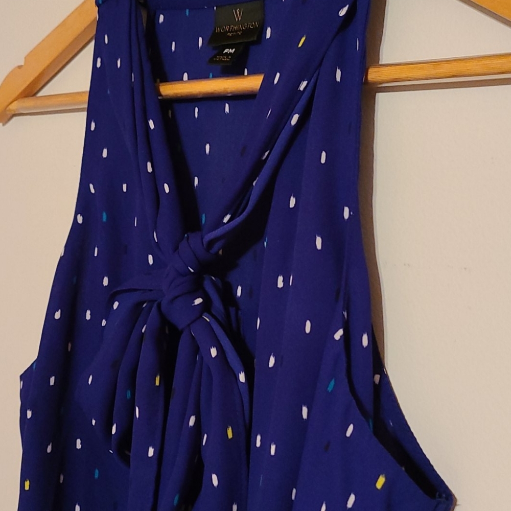 Worthington Petite Tie Blouse - Picture 2 of 4